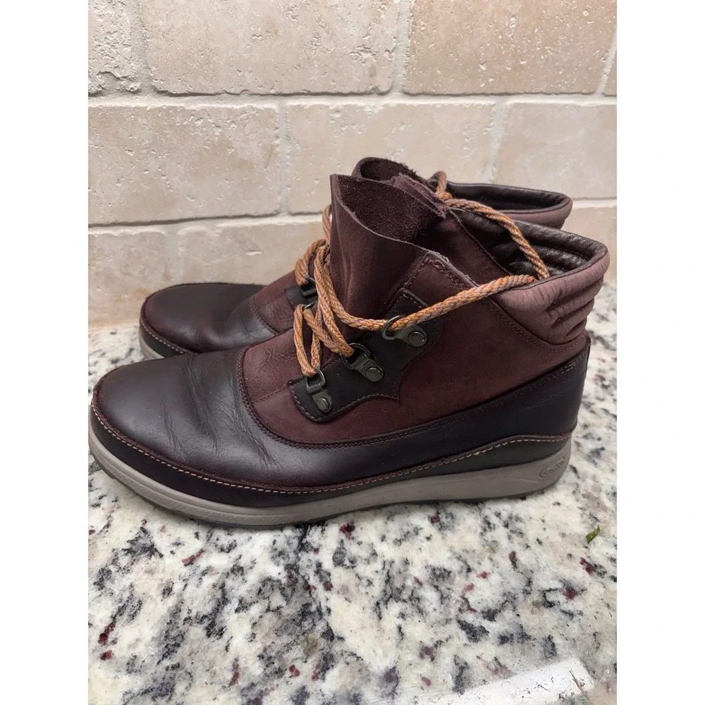 Chaco Ember‎ Leather Hiking Boots Women's 8 Mahogany Burgundy Gorpcore